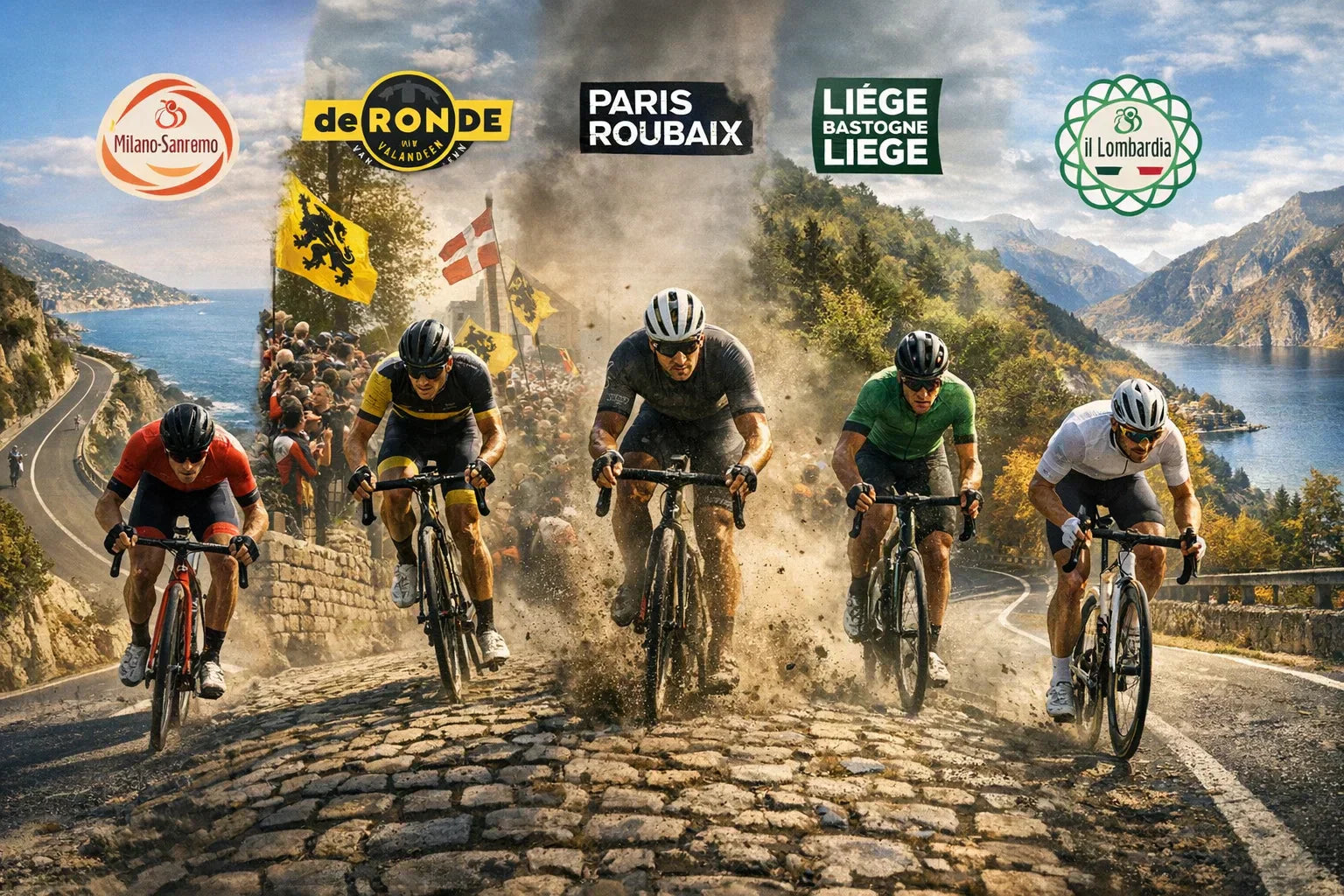 5 Monuments du vélo : palmarès et favoris 2026