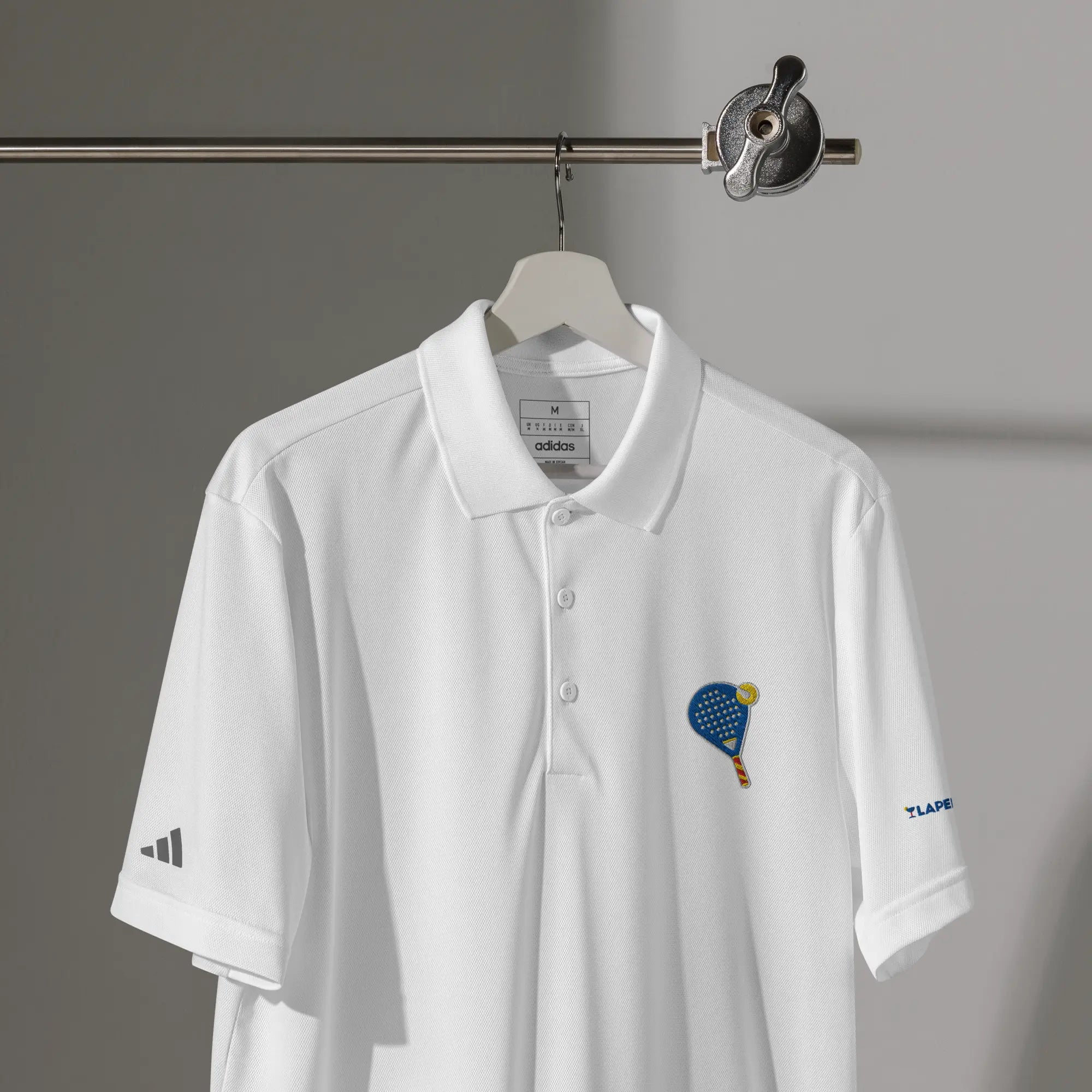 LAPERO Polo Sport Adidas Padel Blanc