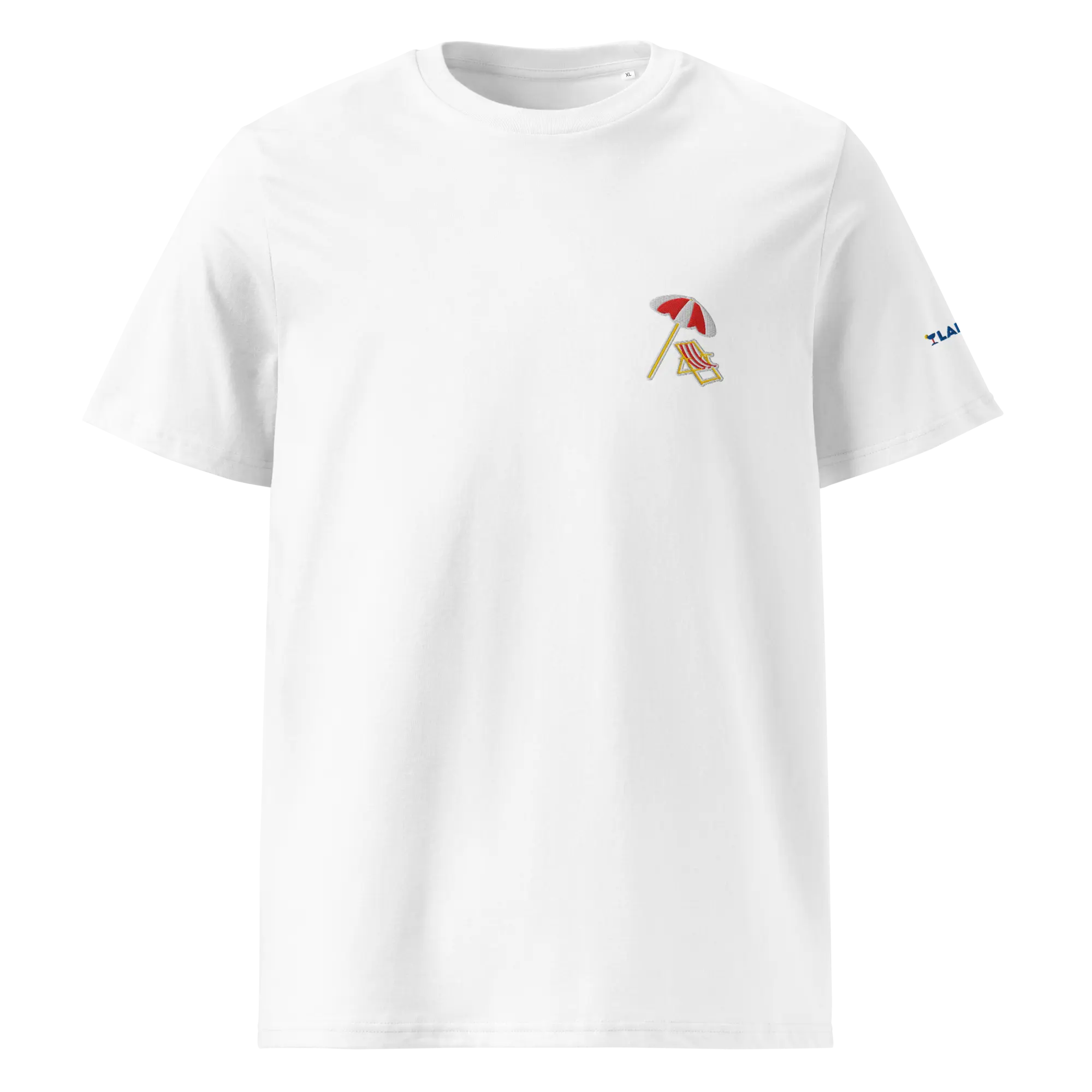 LAPERO T-Shirt Coton Biologique Plage Blanc