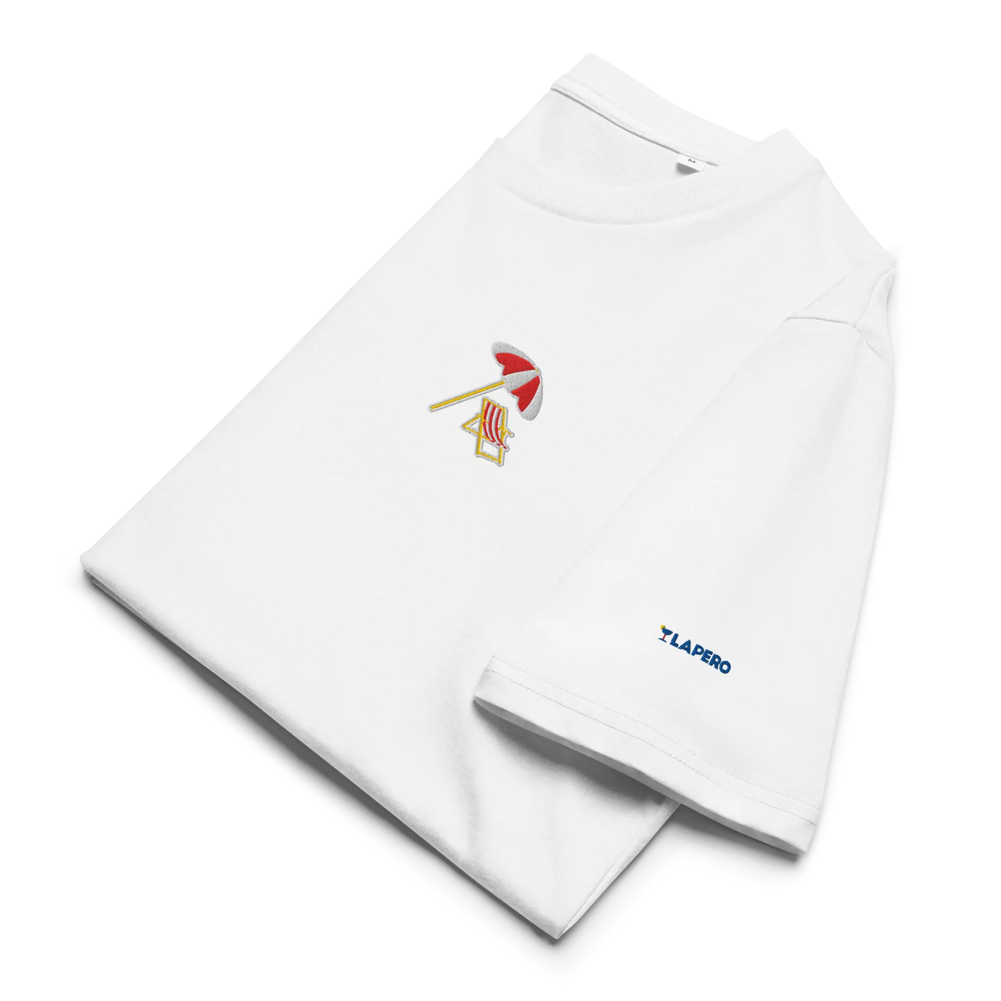 LAPERO T-Shirt Coton Biologique Plage Blanc