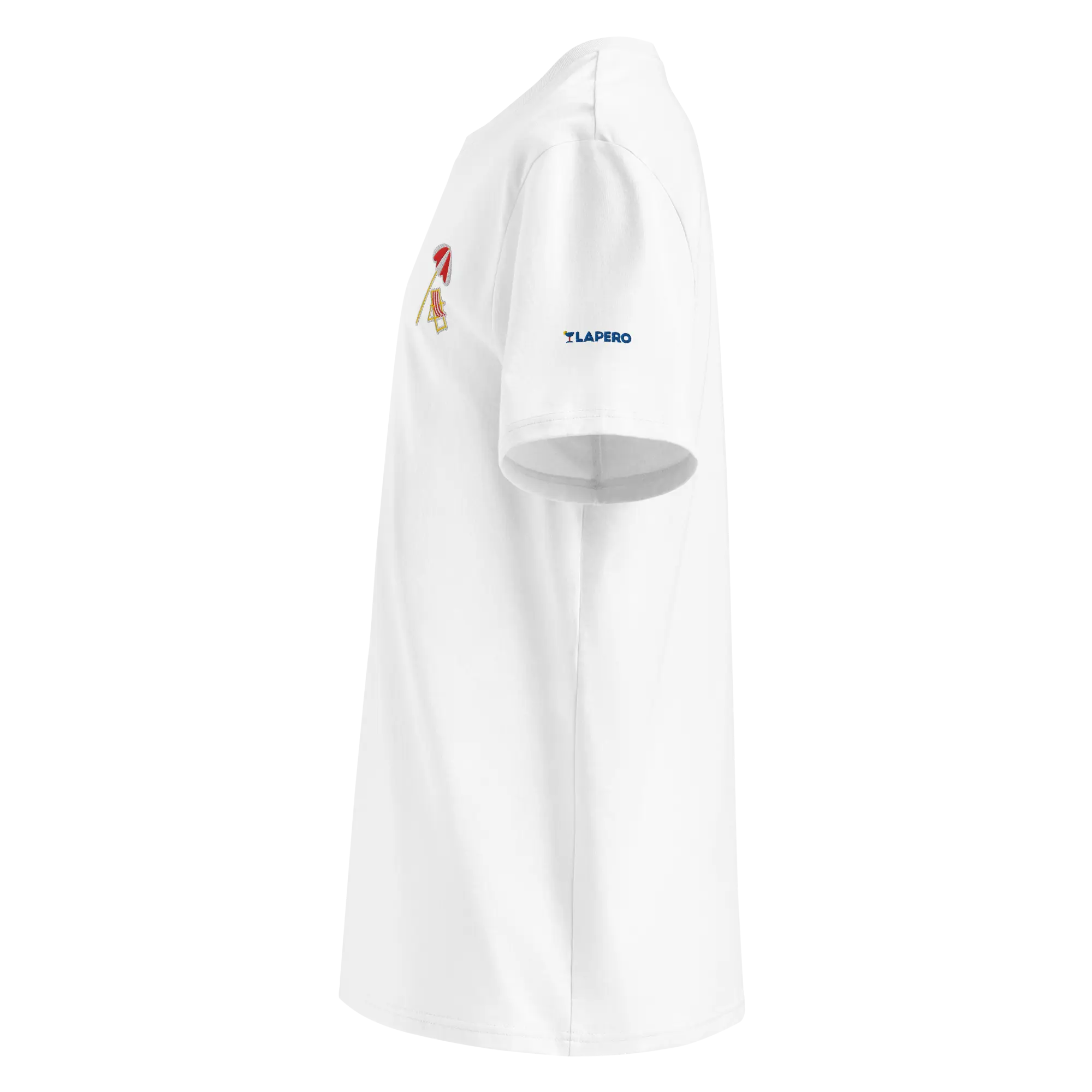 LAPERO T-Shirt Coton Biologique Plage Blanc