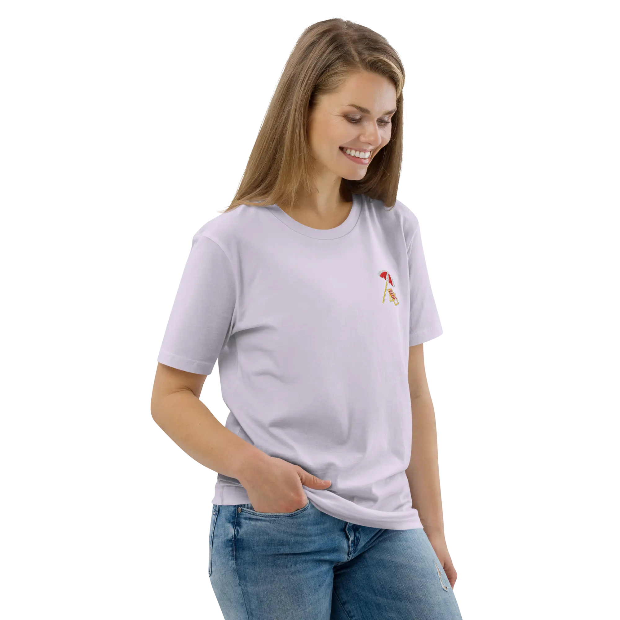 LAPERO T-Shirt Coton Biologique Plage Lavande