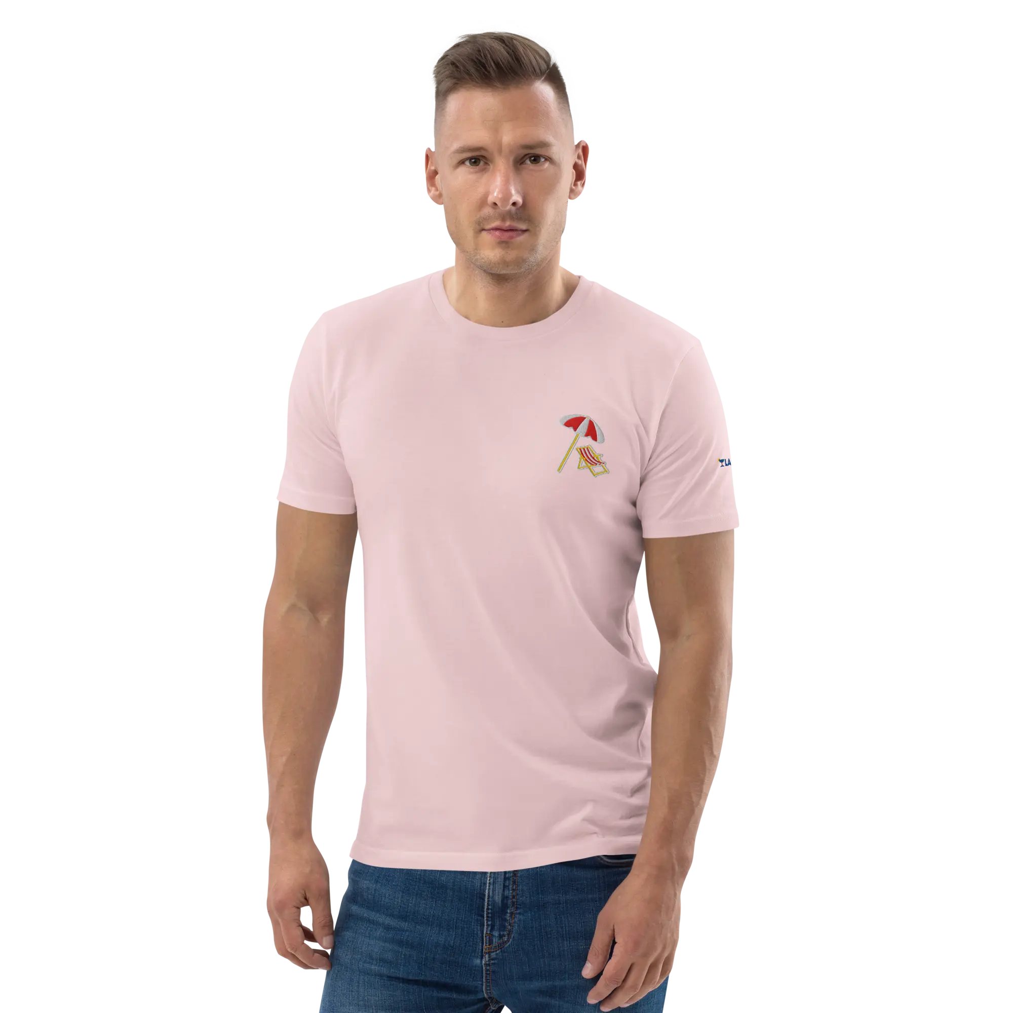 LAPERO T-Shirt Coton Biologique Plage Rose