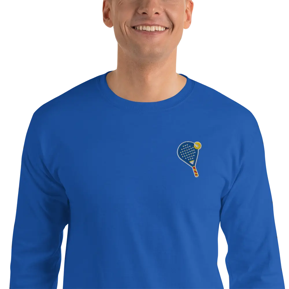 LAPERO T-Shirt Manches Longues Padel Brodé Bleu Electrique