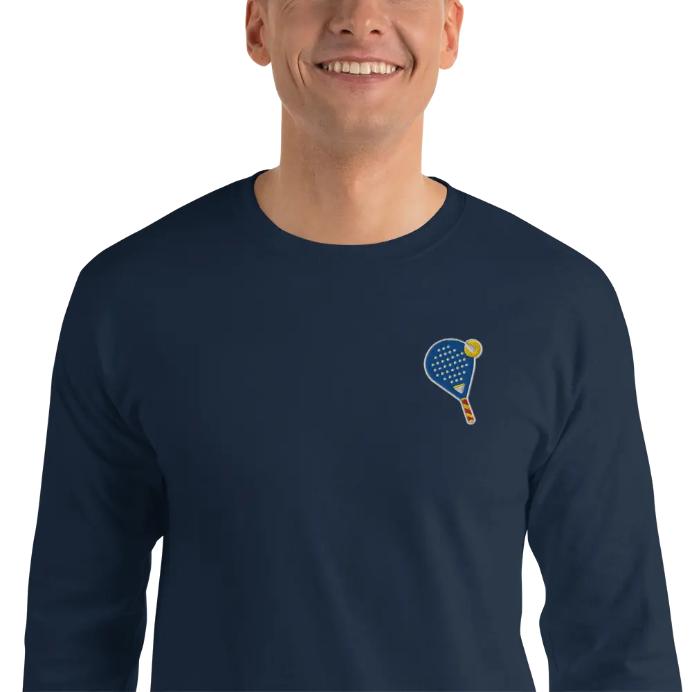 LAPERO T-Shirt Manches Longues Padel Brodé Bleu Marine