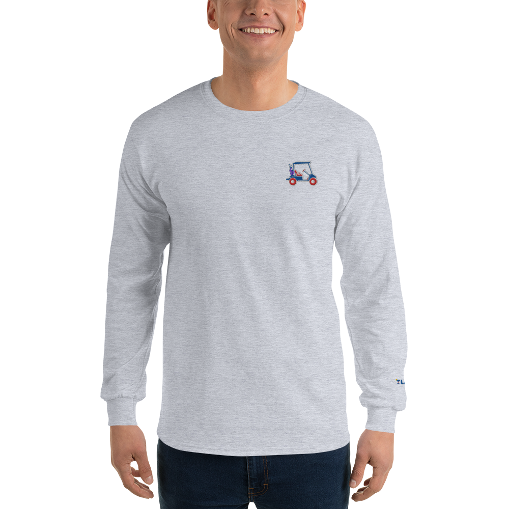 LAPERO T-Shirt Manches Longues Gris Voiturette de Golf Brodé