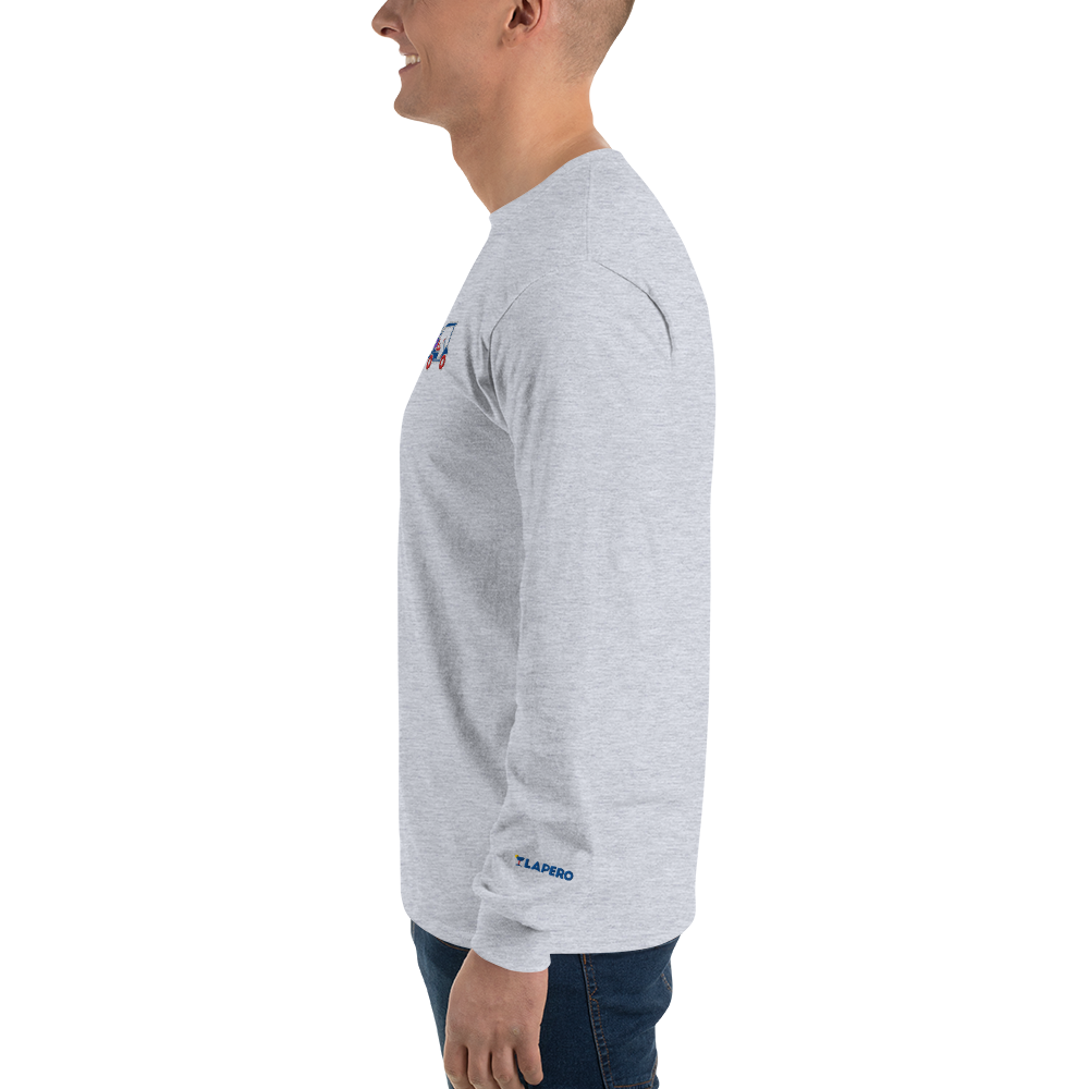 LAPERO T-Shirt Manches Longues Gris Voiturette de Golf Brodé