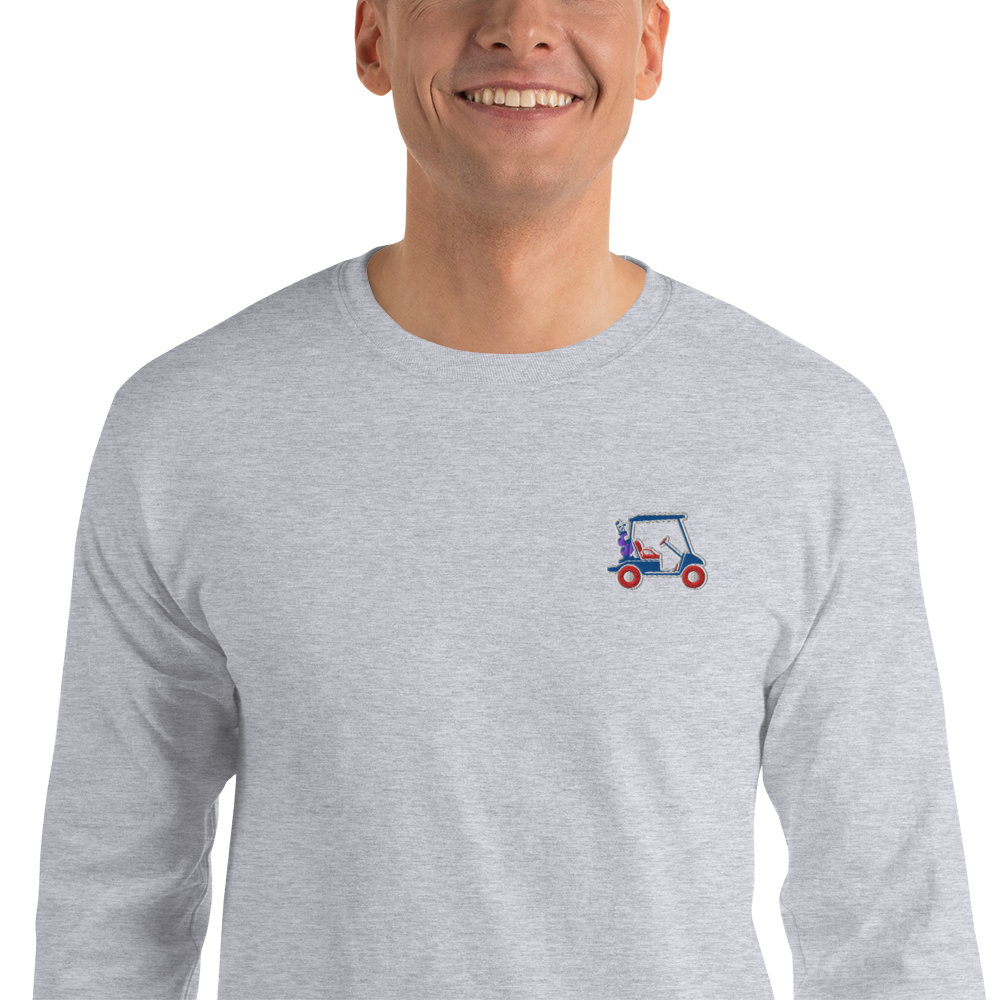 LAPERO T-Shirt Manches Longues Gris Voiturette de Golf Brodé