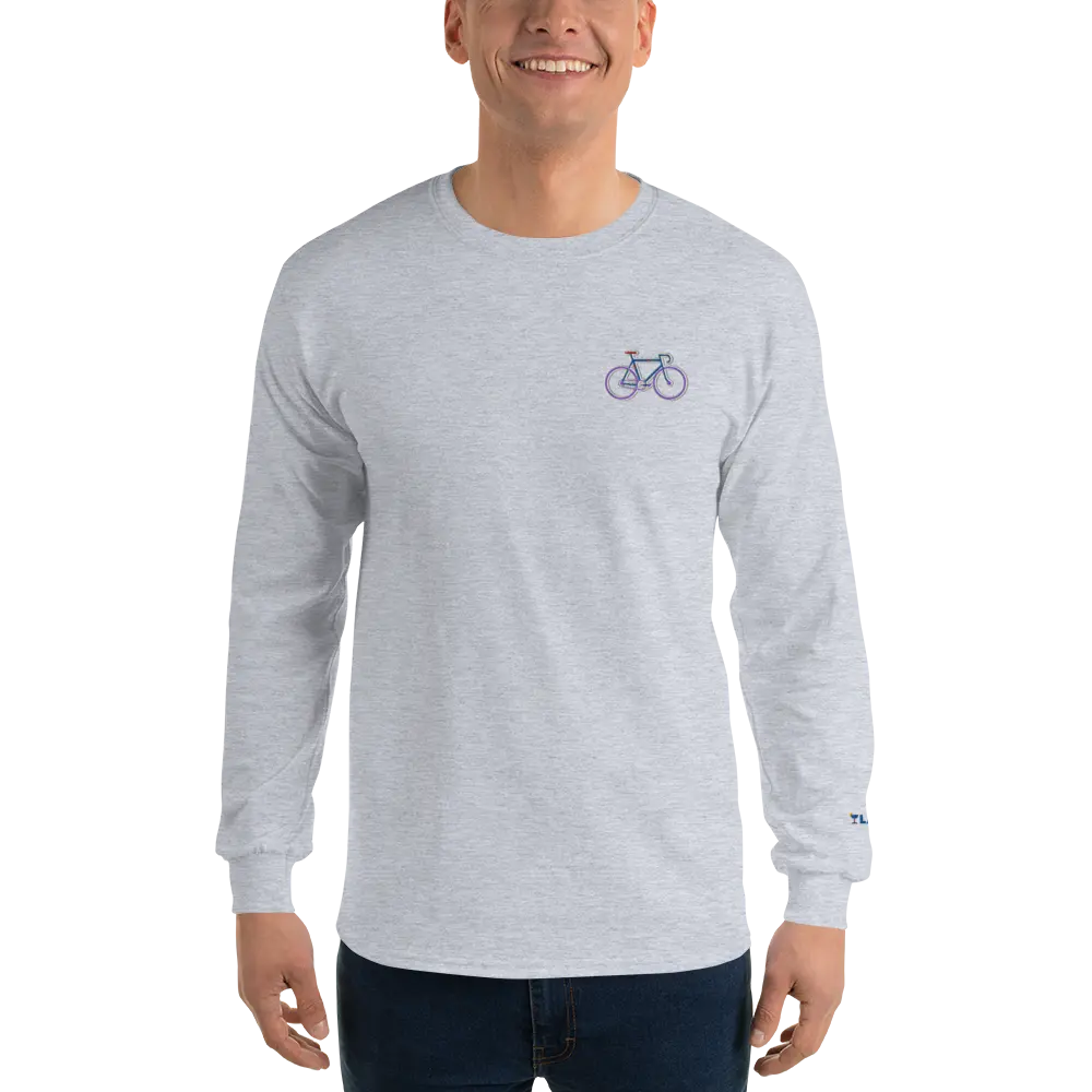 LAPERO T-Shirt Manches Longues Vélo Brodé Gris