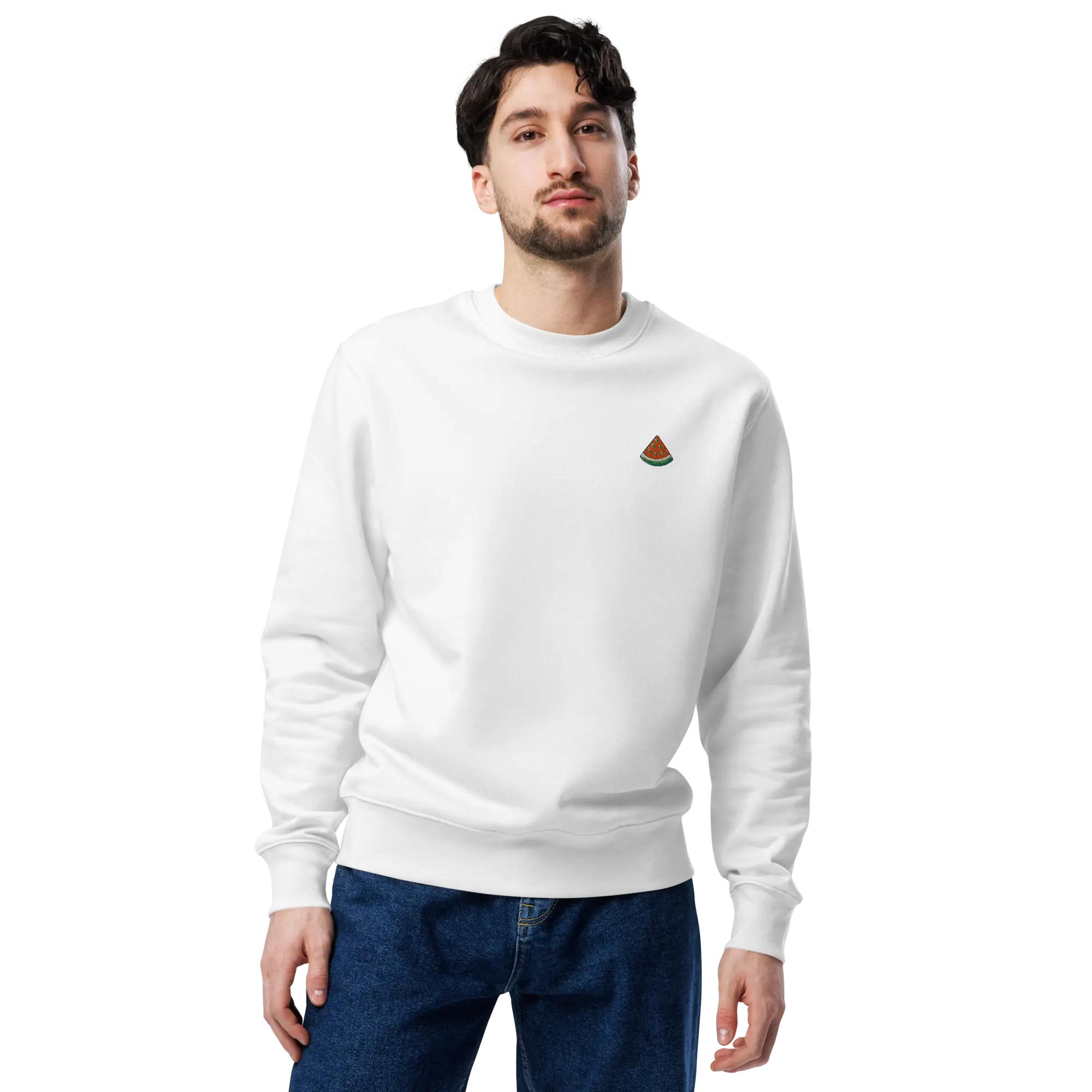 LAPERO Sweatshirt Ecologique Pasteque Blanc