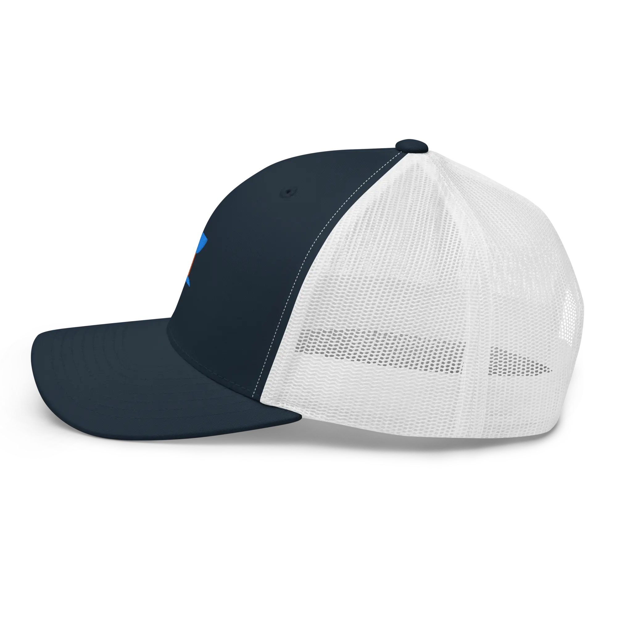 LAPERO Trucker Casquette Bleu Marine et Blanc