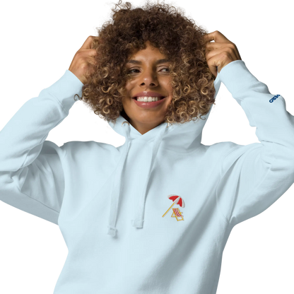 LAPERO Hoodie Premium Bleu Ciel Plage 