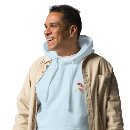 LAPERO Hoodie Premium Bleu Ciel Plage 