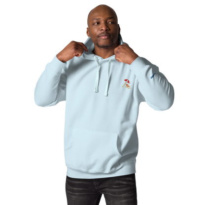 LAPERO Hoodie Premium Bleu Ciel Plage 