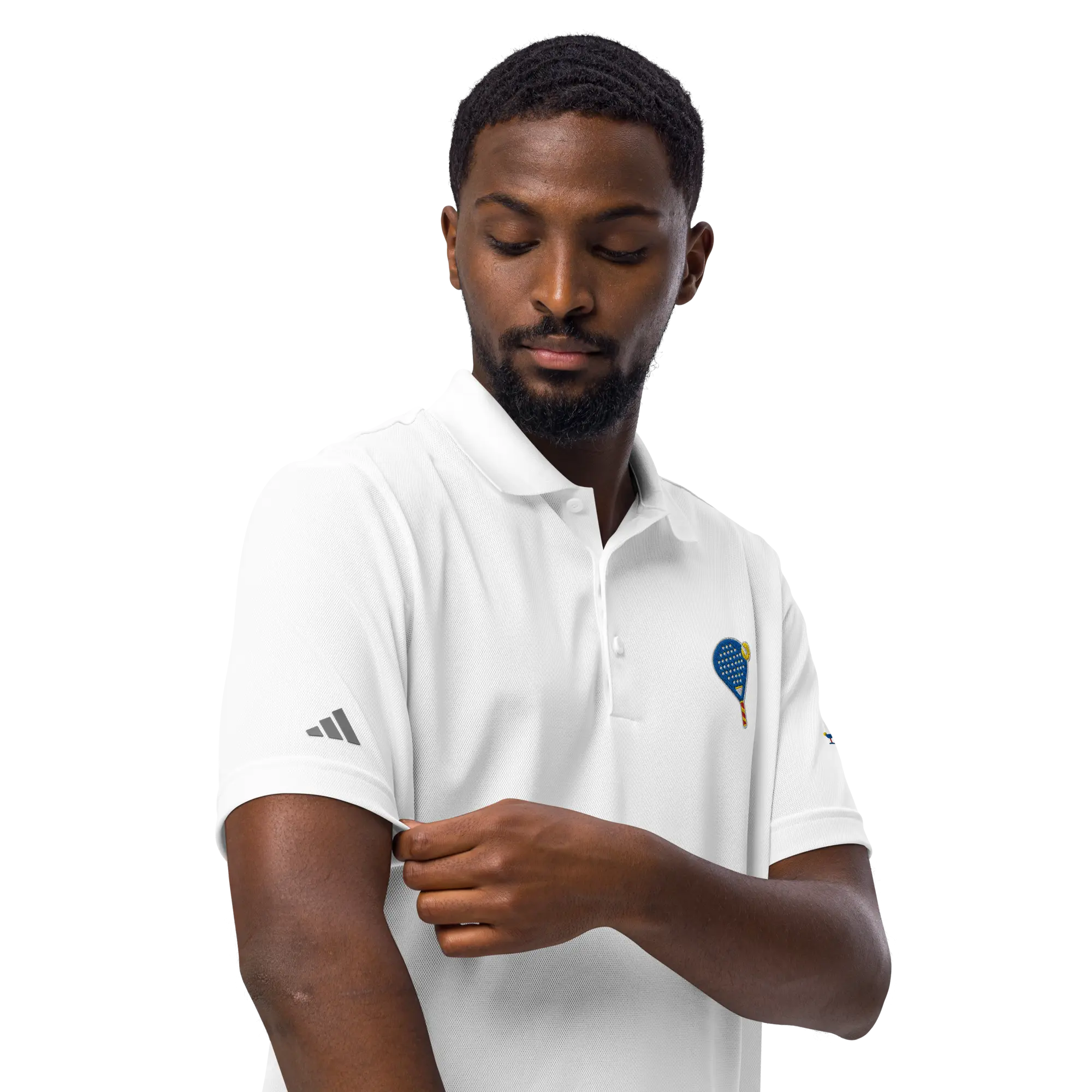 LAPERO Polo Sport Adidas Padel Blanc #fr:couleur_blanc,en:color_white