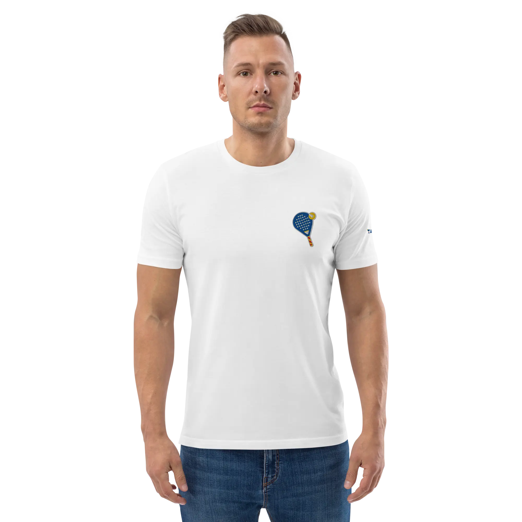 LAPERO T-Shirt Coton Biologique Padel Brodé Blanc 