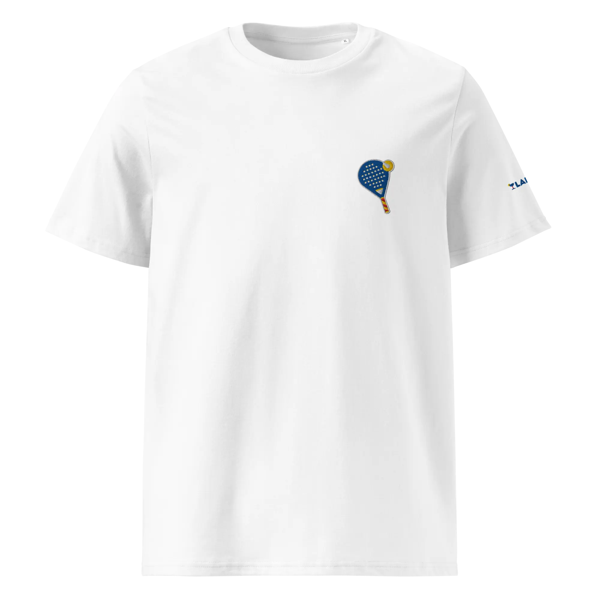 LAPERO T-Shirt Coton Biologique Padel Brodé Blanc 