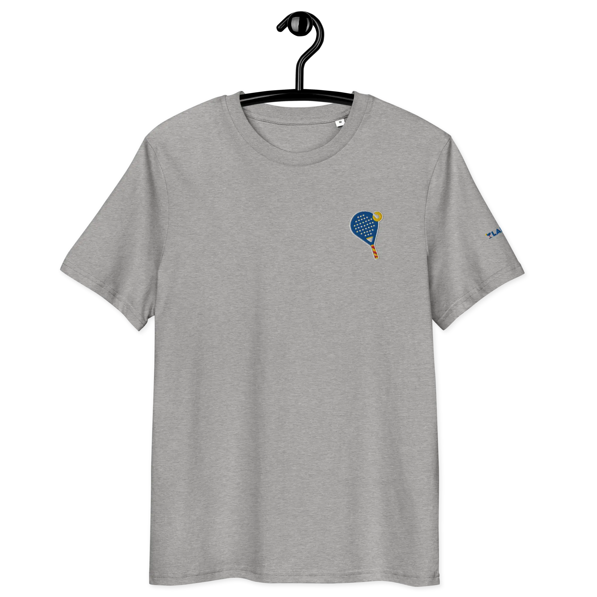 LAPERO T-Shirt Coton Biologique Padel Brodé Bleu Gris 