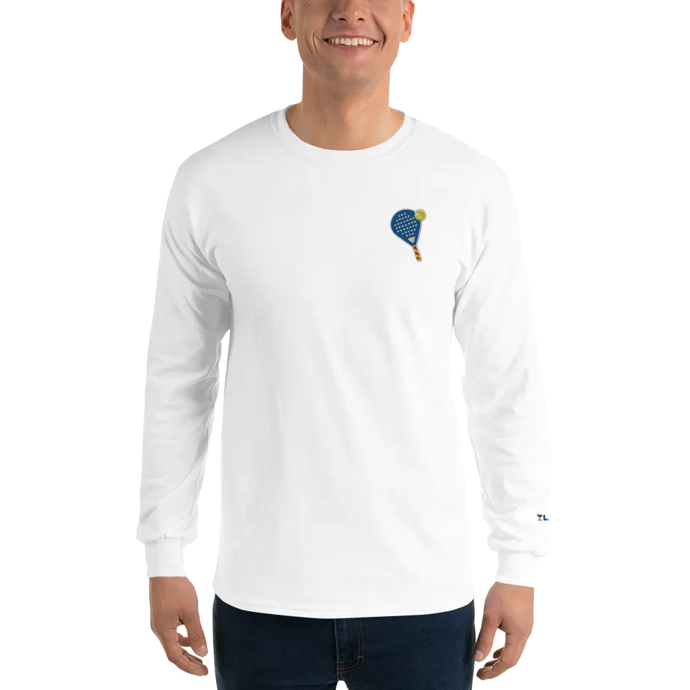 LAPERO T-Shirt Manches Longues Padel Brodé Blanc #fr:couleur_blanc,en:color_white