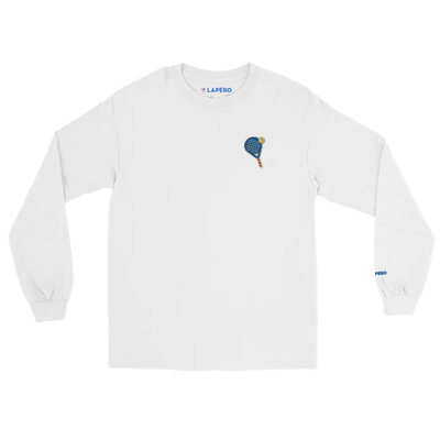 LAPERO T-Shirt Manches Longues Padel Brodé Blanc 