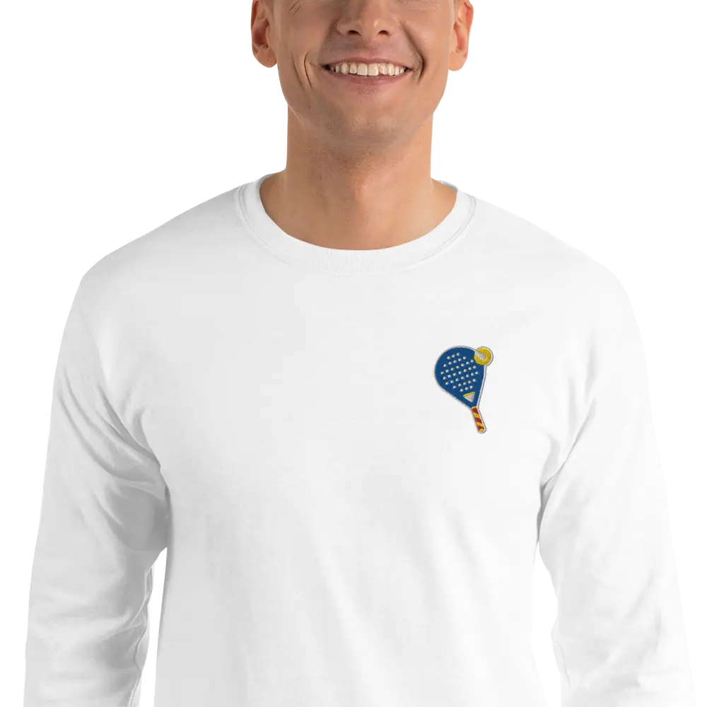 LAPERO T-Shirt Manches Longues Padel Brodé Blanc #fr:couleur_blanc,en:color_white