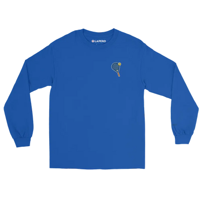 LAPERO T-Shirt Manches Longues Padel Brodé Bleu Electrique 