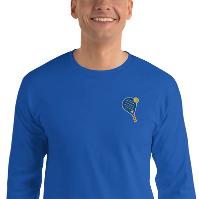 LAPERO T-Shirt Manches Longues Padel Brodé Bleu Electrique 