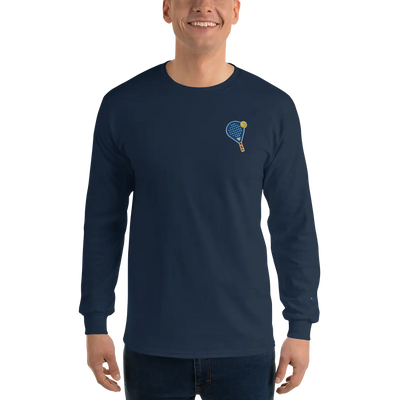 LAPERO T-Shirt Manches Longues Padel Brodé Bleu Marine 