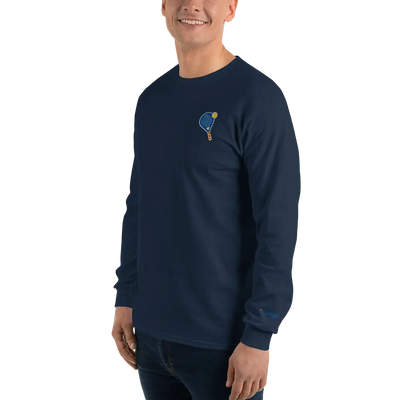 LAPERO T-Shirt Manches Longues Padel Brodé Bleu Marine 