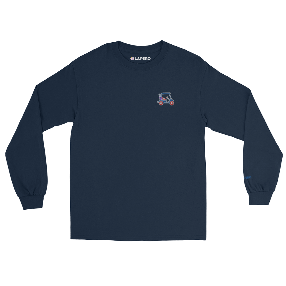 LAPERO T-Shirt Manches Longues Voiturette de Golf Brodé Bleu Marine #fr:couleur_bleu-marine,en:color_navy-blue
