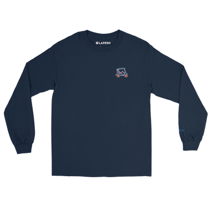 LAPERO T-Shirt Manches Longues Voiturette de Golf Brodé Bleu Marine 