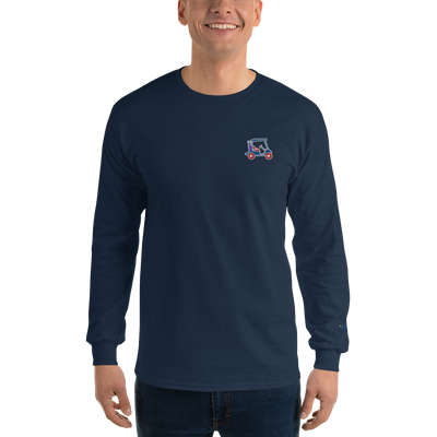 LAPERO T-Shirt Manches Longues Voiturette de Golf Brodé Bleu Marine 