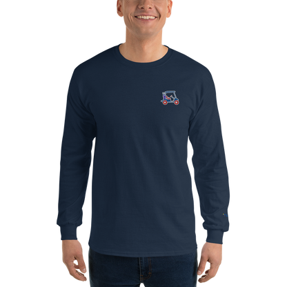 LAPERO T-Shirt Manches Longues Voiturette de Golf Brodé Bleu Marine 