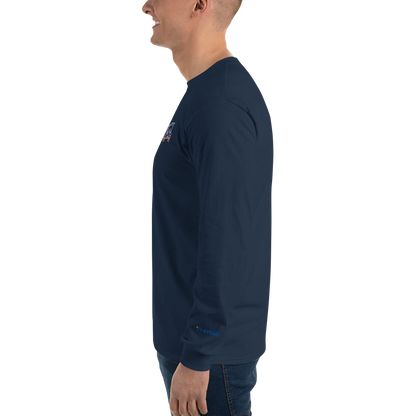 LAPERO T-Shirt Manches Longues Voiturette de Golf Brodé Bleu Marine 