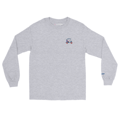 LAPERO T-Shirt Manches Longues Gris Voiturette de Golf Brodé  