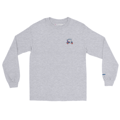 LAPERO T-Shirt Manches Longues Gris Voiturette de Golf Brodé  