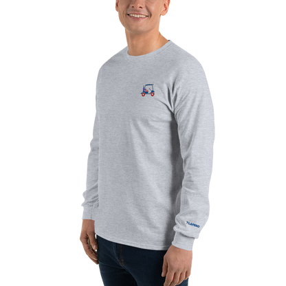 LAPERO T-Shirt Manches Longues Gris Voiturette de Golf Brodé  