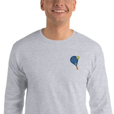LAPERO T-Shirt Manches Longues Padel Brodé Gris 