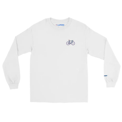 LAPERO T-Shirt Manches Longues Vélo Brodé Blanc 