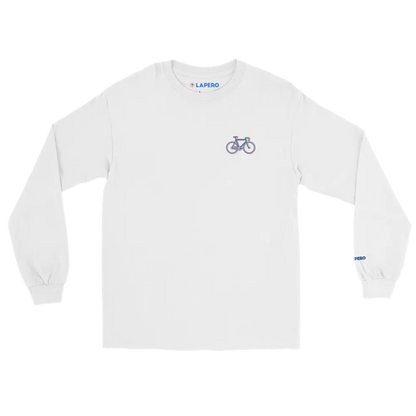 LAPERO T-Shirt Manches Longues Vélo Brodé Blanc 