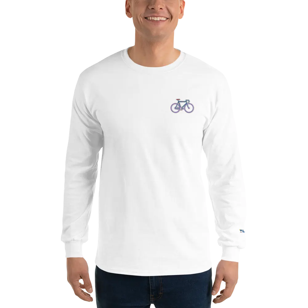 LAPERO T-Shirt Manches Longues Vélo Brodé Blanc #fr:couleur_blanc,en:color_white