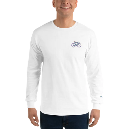 LAPERO T-Shirt Manches Longues Vélo Brodé Blanc 
