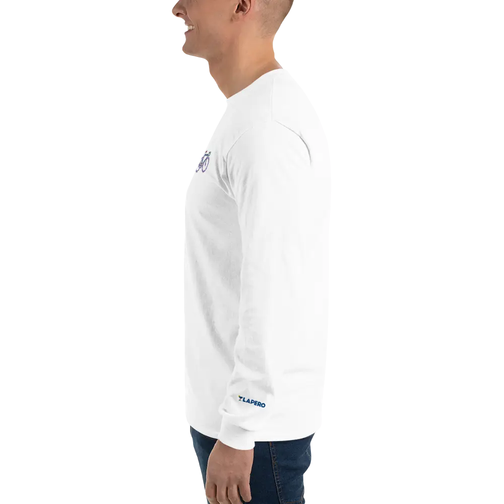 LAPERO T-Shirt Manches Longues Vélo Brodé Blanc #fr:couleur_blanc,en:color_white