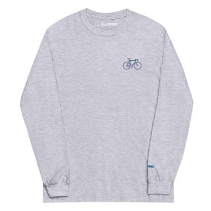 LAPERO T-Shirt Manches Longues Vélo Brodé Gris 